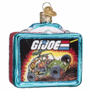 Old World Christmas G.I. Joe Lunchbox Glass Blown Ornament for Christmas Tree