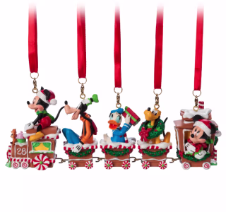 Mickey Mouse and Friends Train Ornament Set
