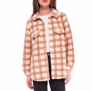Plaid Teddy Shacket