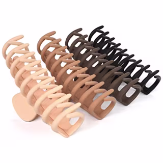 FRAMAR Large Claw Clips For Thick Hair - Large Hair Clip For Thick Hair, Girls Hair Clips Claw, Big Hair Clips For Thin Hair, Hair Claws Clips For Hair, Matte Claw Clips, Neutral Hair Clips 4 Pack