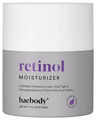 Baebody Retinol Moisturizer Cream for Face, Neck and D?colletage with Wrinkle and Acne Fighting Retinol, Jojoba Oil and Vitamin E, 1.7 Ounces