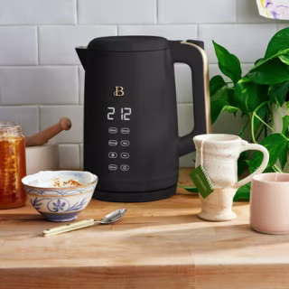 Beautiful 1.7L One-Touch Electric Kettle, Black Sesame by Drew Barrymore