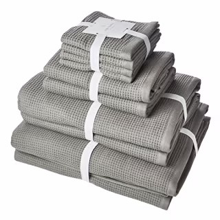 Cozy Earth Charcoal Waffle Bath Towel Bundle