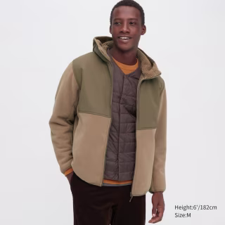 Windproof Outer Fleece Parka (Color Block)