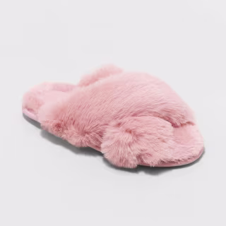 Stars Above Women's Paris Crossband Fur Slide Slippers