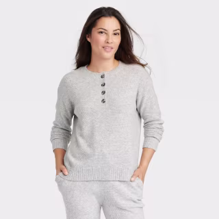 Women's Henley Top Sweater - Stars Above(TM)