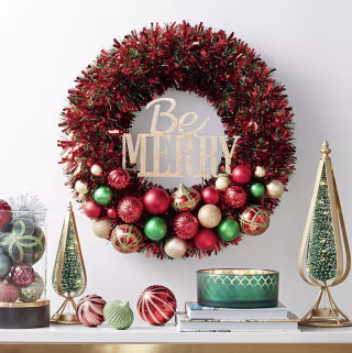 24" Tinsel Wreath