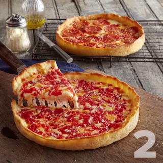 2 Lou Malnati's Deep Dish Pizzas (Build Your Own)