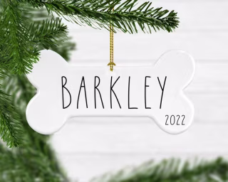 Personalized Dog Ornament Christmas Gift for Dog New Dog Owner Gift Dog Bone Ornament Custom Dog Ornament Dog Mom Gift FREE SHIPPING 1