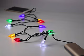 YAGE Tale LED Christmas Light Phone Charger Cord USB and Bulb Charging Cable 50inch 10led Multicolor Bulbs Compatible with Phone5,6,7,8,X,XR,XS,XS Max,11/12/13mini,13,13Pro,13Pro Max etc (2pcs)...
