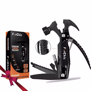 Hammer Multi Tool 12 in 1 Hammer Camping Gear Survival Tool Christmas Birthday Gift for Men, DIY Handyman, Father/Dad, Husband, Boyfriend, Him, Women