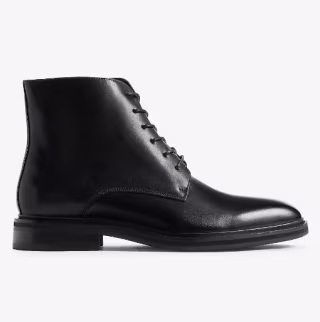 Genuine Leather Lace Up Dress Boots