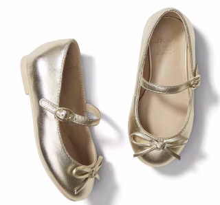 Metallic Bow Ballet Flat
