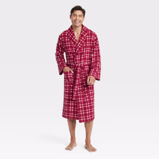 Goodfellow & Co Men's Plaid Microfleece Robe