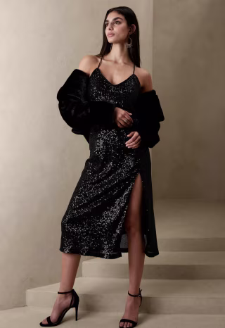 Sequin Midi Dress