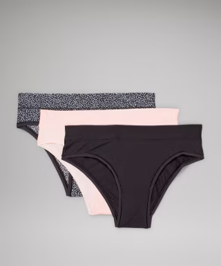 UnderEase Mid-Rise Cheeky Bikini Underwear 3 Pack