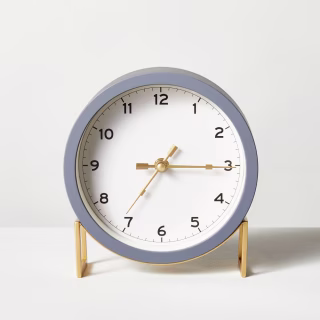 Round Decorative Tabletop Clock Hearth & Hand with Magnolia