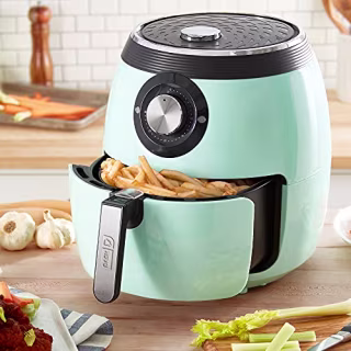 DASH Deluxe Electric Air Fryer and Oven Cooker with Temperature Control, Non-stick Fry Basket, Recipe Guide