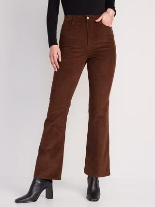 Higher High-Waisted Flare Corduroy Pants for Women