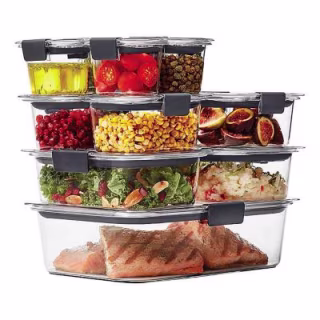 Rubbermaid Brilliance 22-Piece Food Storage Container Set Clear
