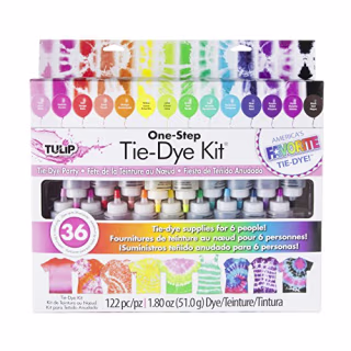 Tulip One-Step Tie-Dye Kit Party Supplies, 18 Bottles Tie Dye, Rainbow, 1 Count (Pack of 1)