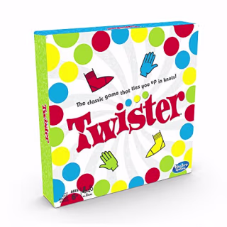 Twister Game, Party Game, Classic Board Game for 2 or More Players, Indoor and Outdoor Game for Kids 6 and Up, Packaging may vary