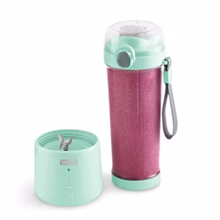 Dash 16 oz Personal USB Bottle Blender with Travel Lid and Charging Cord, Single-Serve Smoothie and Juice Maker, Aqua