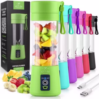 Zulay Kitchen Portable Blenders For Shakes And Smoothies - USB Rechargeable Personal Travel Smoothie Blender