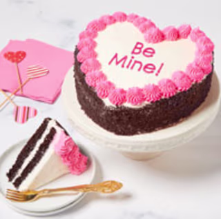 Be Mine! Heart-Shaped Chocolate Cake