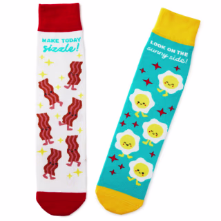 Bacon and Eggs Better Together Funny Crew Socks
