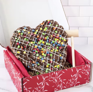 Heart Shaped Chocolate Pizza with Mallet