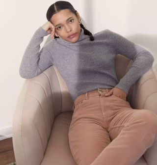The Ribbed Turtleneck Basic Sweater
