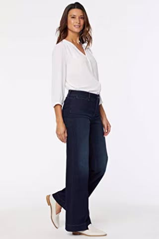 NYDJ Women's Misses Teresa Trouser Jeans-Premium Denim, Burbank Wash, 10