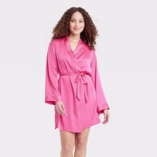 Women's Satin Robe Stars Above