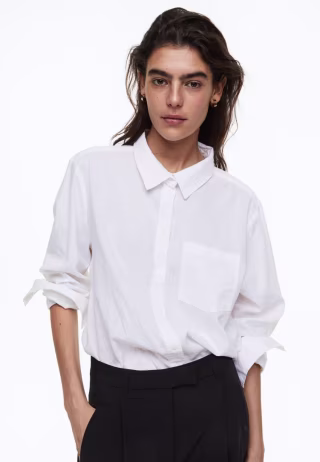 Linen-Blend Shirt