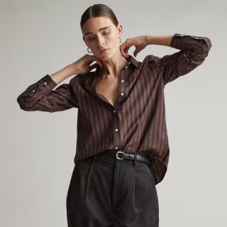 Women's Silky Cotton Relaxed Shirt