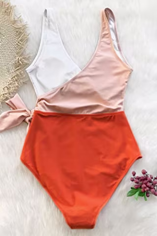 Cupshe Color Block One-Piece Swimsuit