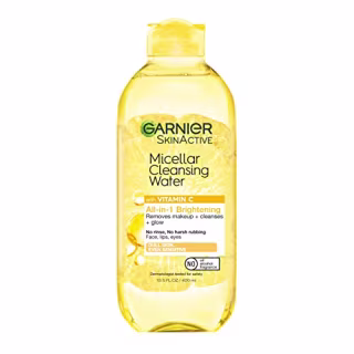 Garnier SkinActive Micellar Water with Vitamin C, Facial Cleanser & Makeup Remover, 13.5 fl. oz, 1 count (Packaging May Vary)