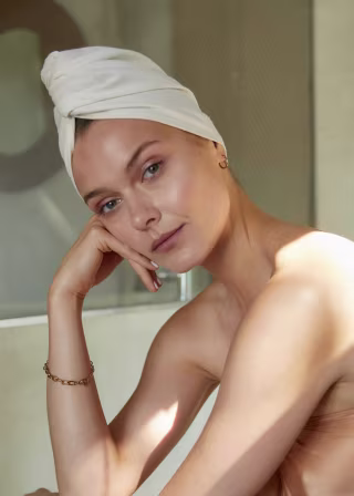 Raw Silk Hair Towel