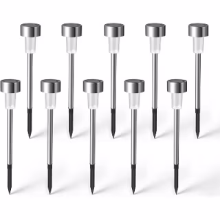 Dartwood Solar Pathway LED Lights - Outdoor Solar Lights for Your Yard, Pathway, Lawn, Patio, or Driveway (10 Pack , Black)