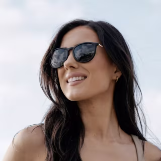 Metal Temple Round Polarized Sunglasses