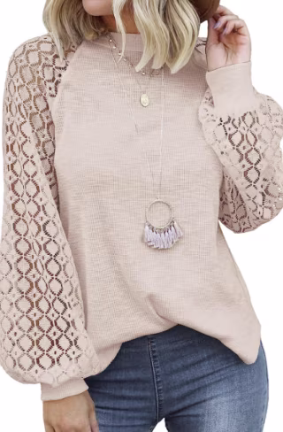 Lace Sleeve Blouse