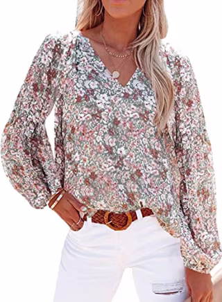 SHEWIN Boho-Style Loose Blouse