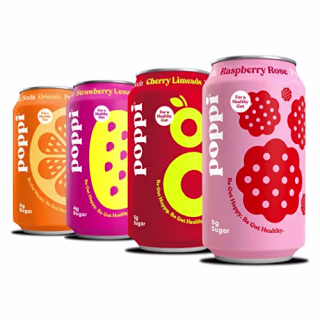 POPPI Sparkling Prebiotic Soda w/ Gut Health & Immunity Benefits, Beverages w/ Apple Cider Vinegar, Seltzer Water & Juice, Low Calorie & Low Sugar Drinks, Short List Variety Pack, 12oz (12 Pack)
