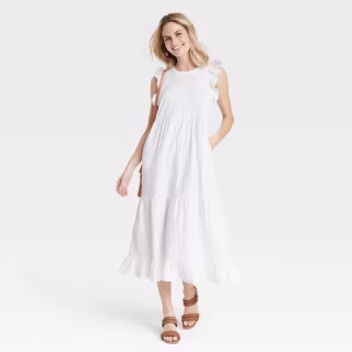 Women's Gauze Flutter Short Sleeve Dress - Universal Thread