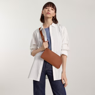 Cactus Leather Sling Bag by Everlane in Honey