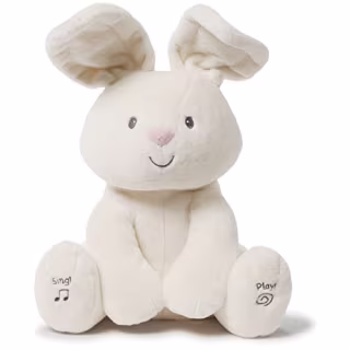 GUND Baby Flora The Bunny Animated Plush Stuffed Animal Toy for Baby Girls and Boys, Cream, 12" (Styles May Vary)