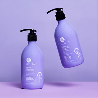 Luseta Biotin Shampoo and Conditioner for Hair Growth - Thickening Shampoo for Thinning Hair and Hair Loss - Infused with Argan Oil to Repair Damaged Dry Hair - Sulfate Free Paraben Free-2 x 16.9 fl oz