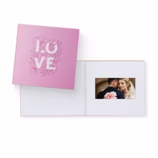 Heirloom Love Video Book - Create Your Own Digital Greeting Card Gift with Your Memories - Anniversary, Christmas, Wedding - Plays 10 Minutes of Video and Photos