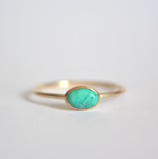 Turquoise Ring, Oval Ring, Gold Ring, 14k Gold Ring, Gold Filled Turquoise Ring, Sterling Silver Turquoise Ring, Dainty Turquoise Ring